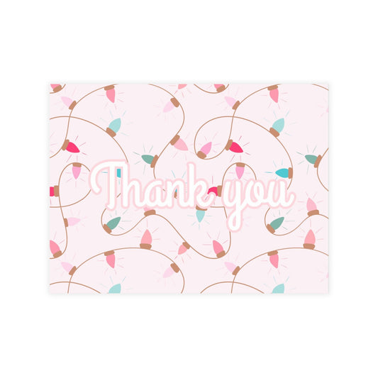 Christmas Lights Thank You Cards Package Inserts