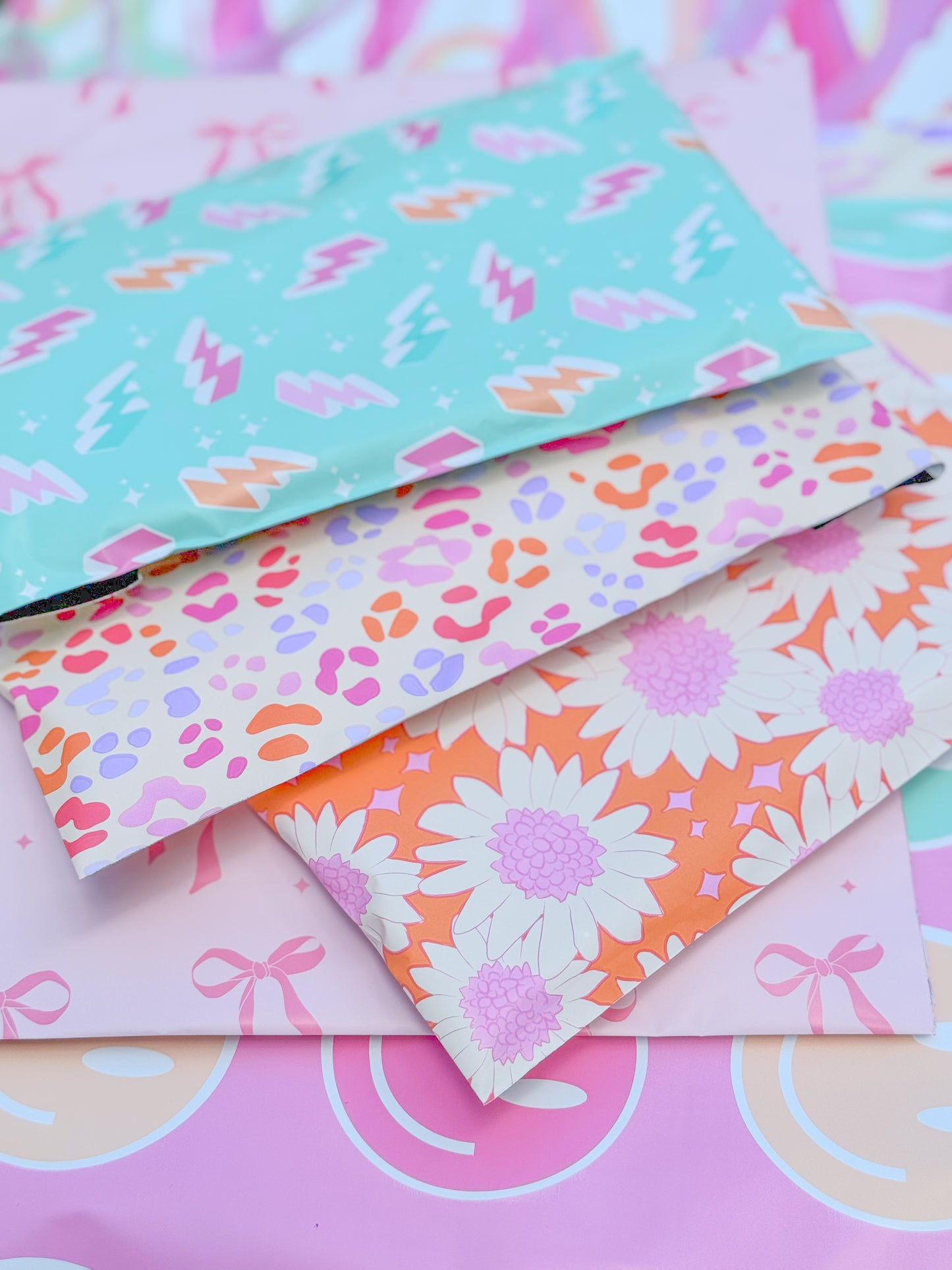 Pretty Package Store Designer Poly Mailers Variety Pack - 35 Mailers in Various Sizes & Styles, Shipping Bags, Cute Packaging