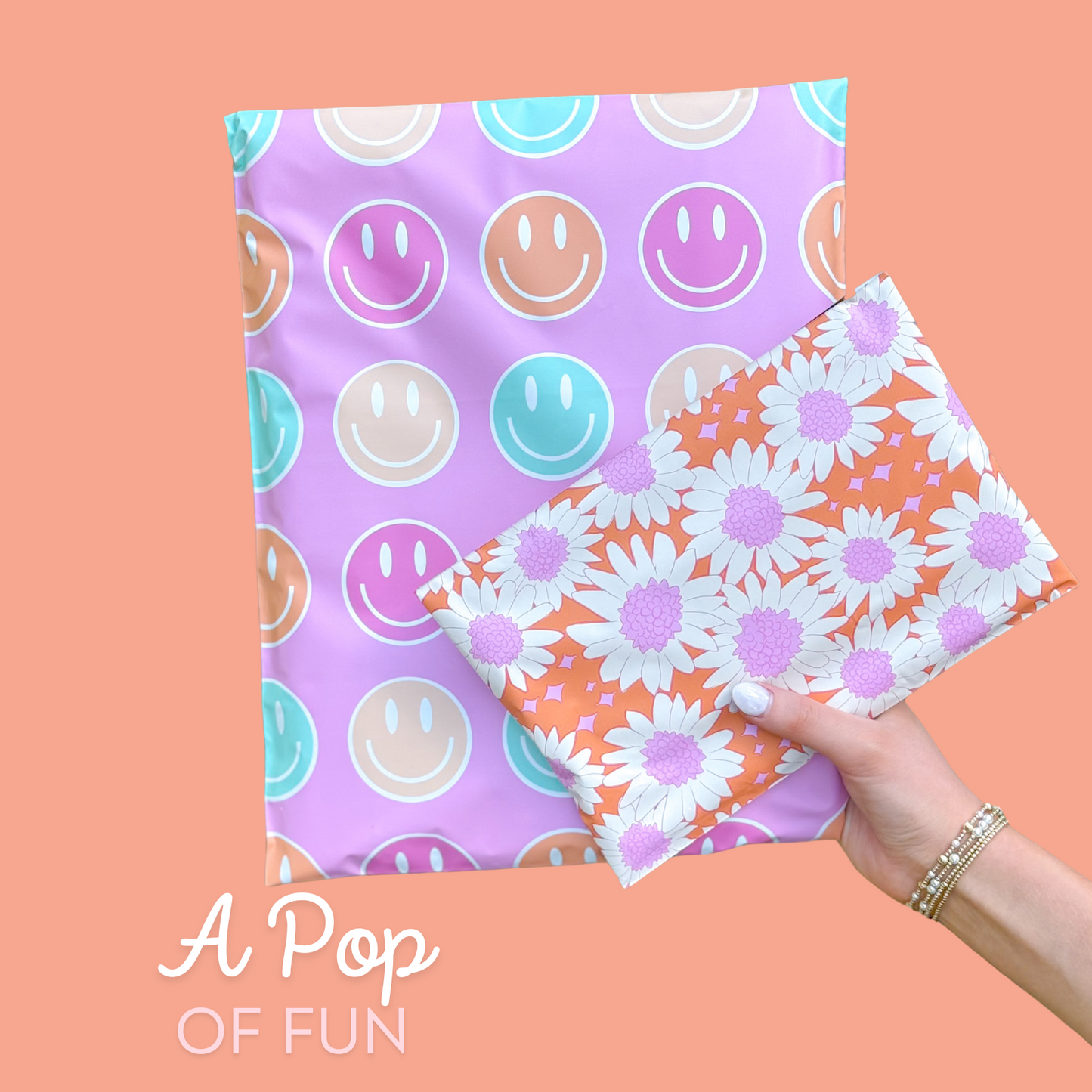 Pretty Package Store Designer Poly Mailers Variety Pack - 35 Mailers in Various Sizes & Styles, Shipping Bags, Cute Packaging