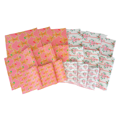 Pretty Package Store Poly Mailer Variety Pack, Assorted Sizes & Styles, Heavy Duty, Waterproof, Self Seal, Tear Resistant, Designer Shipping Bags for Small Business Packaging