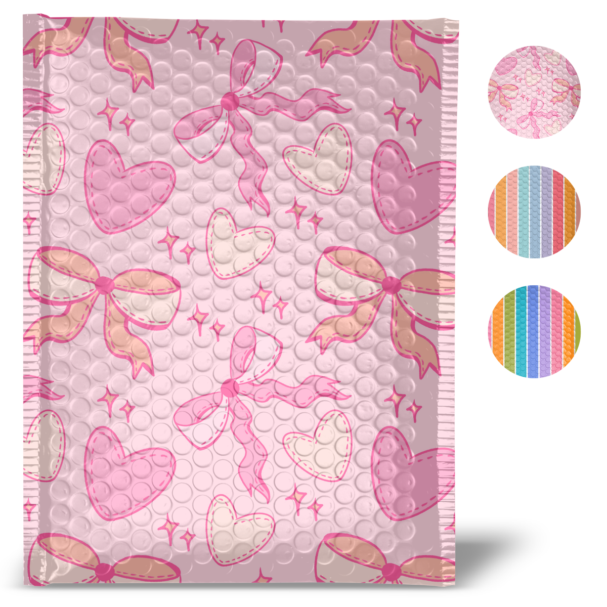 Pretty Package Store Bubble Mailers, Various Sizes, Heavy Duty, Waterproof, Self Seal, Tear Resistant, Designer Bubble Mailing Envelopes