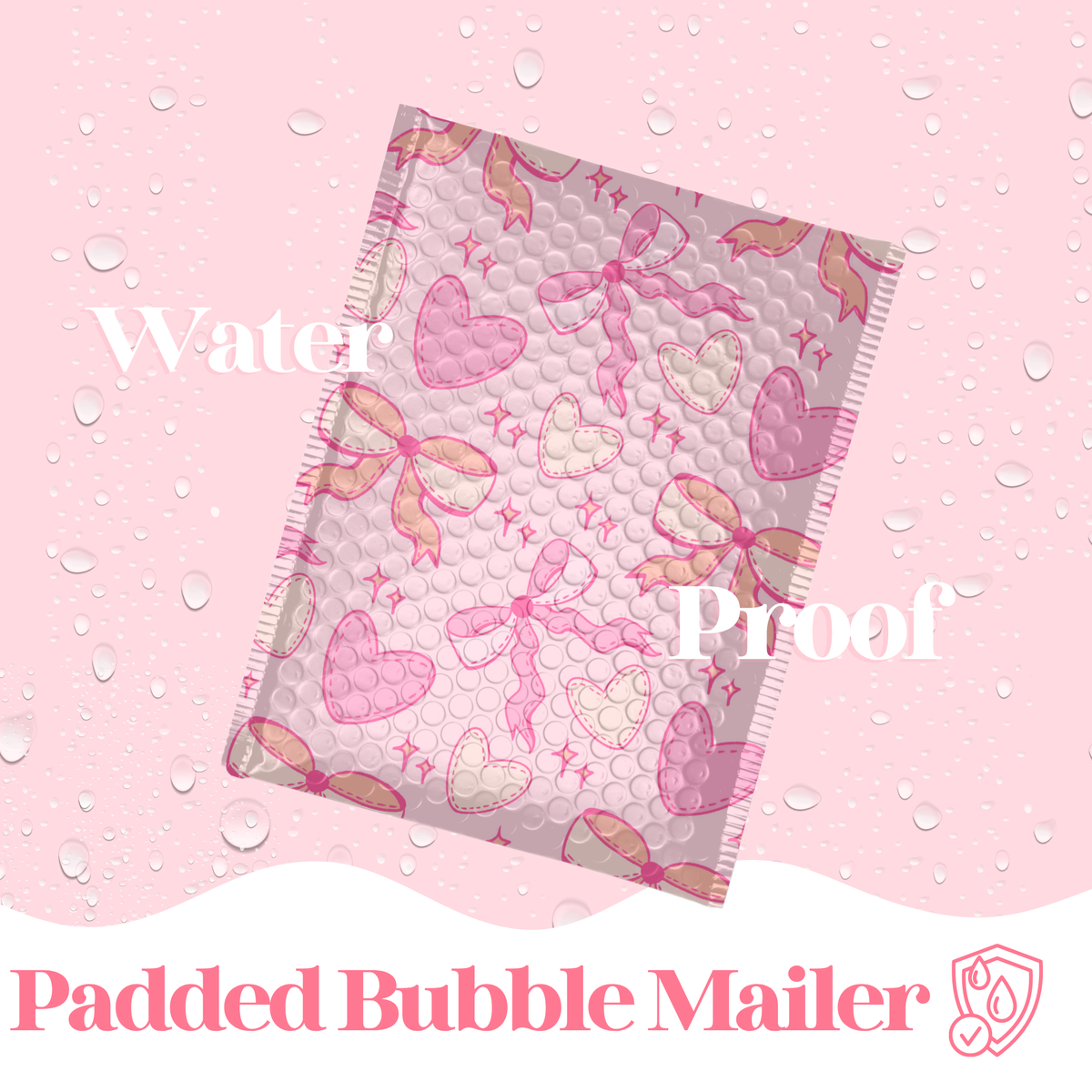 Pretty Package Store Bubble Mailers, Various Sizes, Heavy Duty, Waterproof, Self Seal, Tear Resistant, Designer Bubble Mailing Envelopes