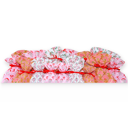 Pretty Package Store Gift Bag Variety Pack Heavy Duty Waterproof Designer Gift Bags with Ribbon Closure for Small Business Packaging Boutique Gift Wrapping Assorted Sizes & Prints