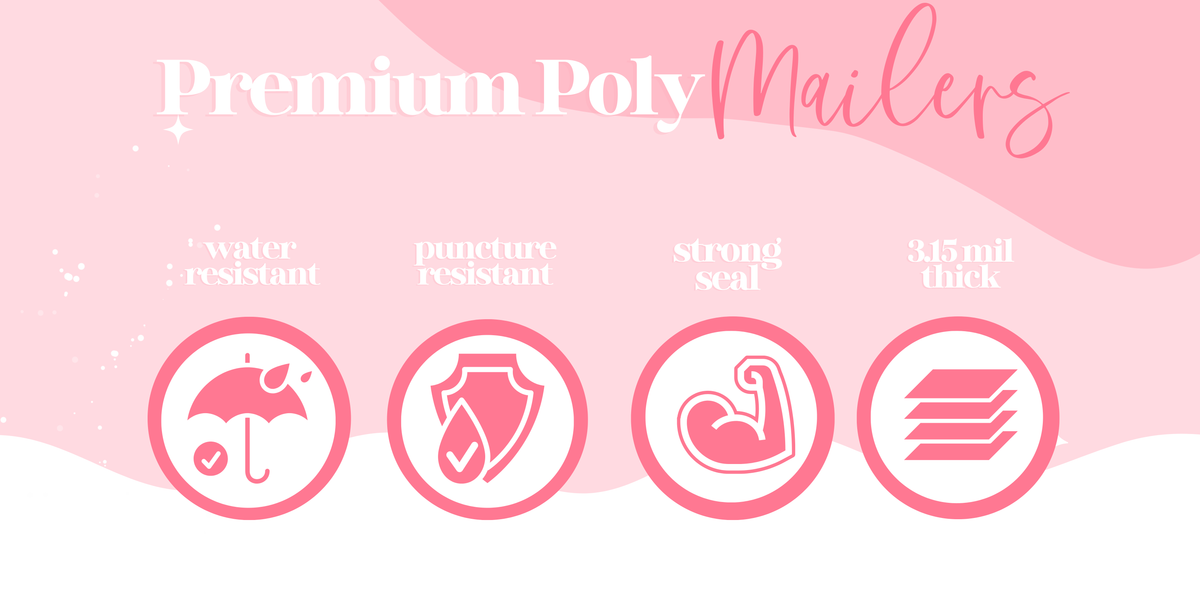 Pretty Package Premium Boutique Poly Mailers Small Business Shipping ...