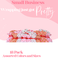 Pretty Package Store Gift Bag Variety Pack Heavy Duty Waterproof Designer Gift Bags with Ribbon Closure for Small Business Packaging Boutique Gift Wrapping Assorted Sizes & Prints