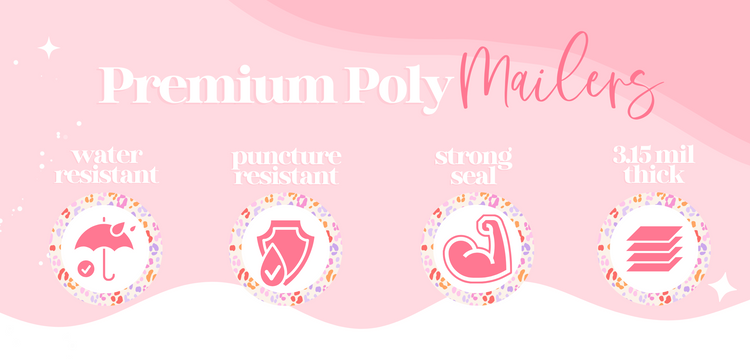 Pretty Package Premium Boutique Poly Mailers Small Business Shipping ...