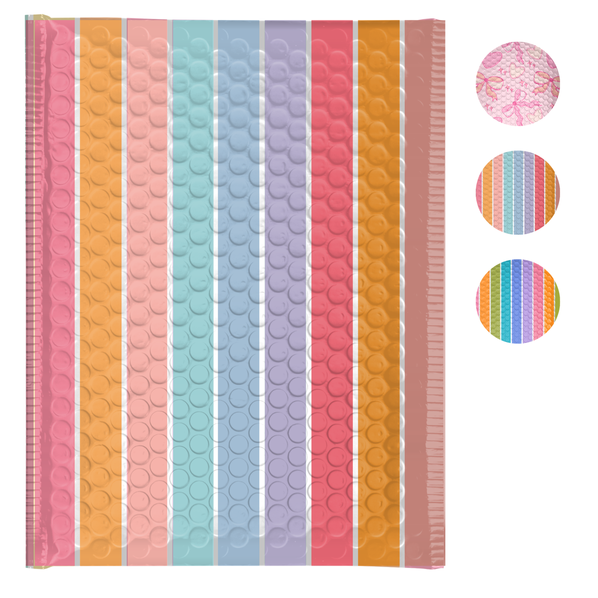 Pretty Package Store Bubble Mailers, Various Sizes, Heavy Duty, Waterproof, Self Seal, Tear Resistant, Designer Bubble Mailing Envelopes